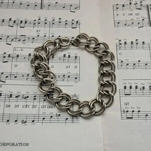 Chunky Silver Chain Bracelet Very Small